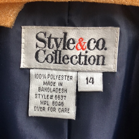 NAVY STYLE & COMPANY BLAZER SIZE 14 - Picture 2 of 5